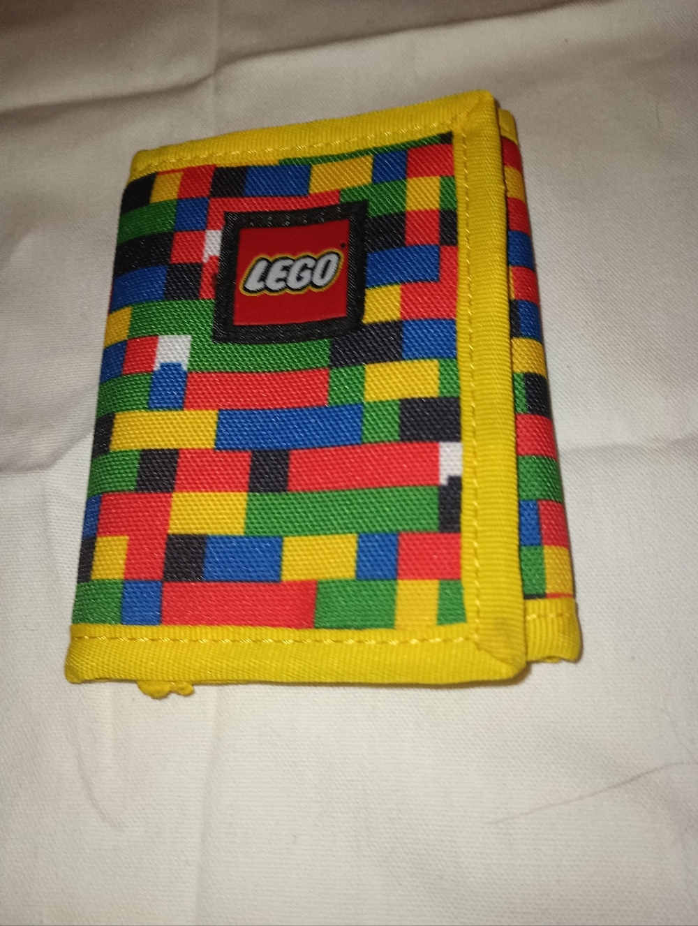 LEGO Yellow Trim Multicolor Brick Pattern Wallet